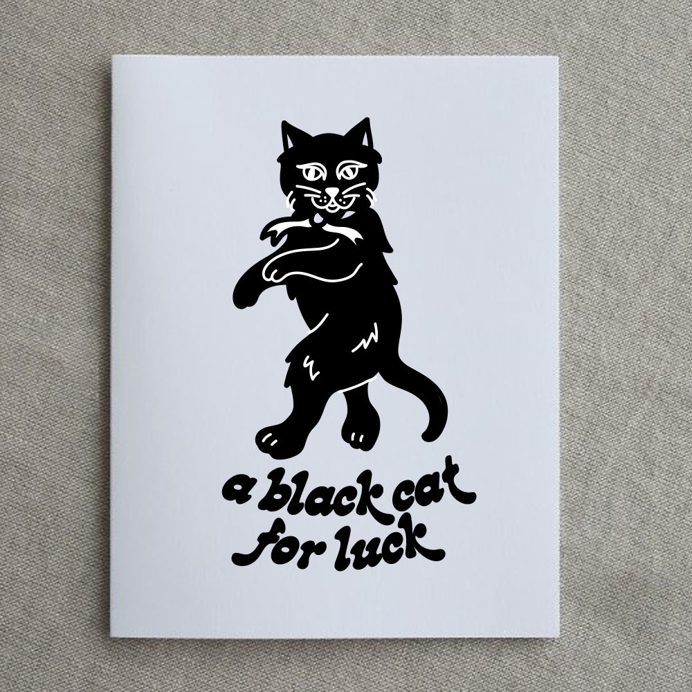 Lucky Black Cat Card